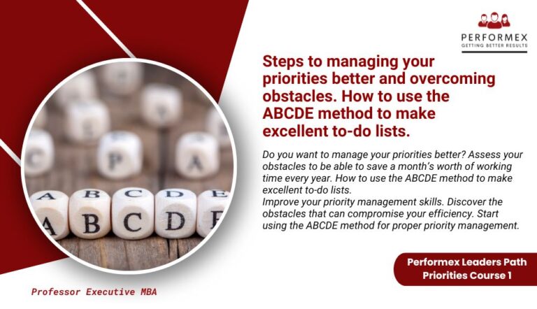1. Priorities: Steps to managing your priorities better and overcoming obstacles. How to use the ABCDE method to make excellent to-do lists?