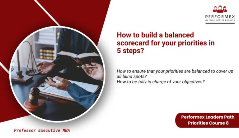 8. Priority : How to build a balanced scorecard for your priorities in 5 steps?